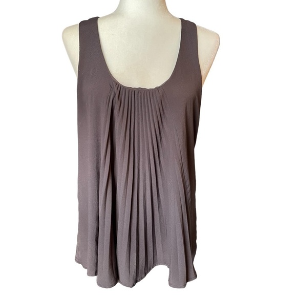 Grey pleated sleeveless top L - Picture 1 of 5
